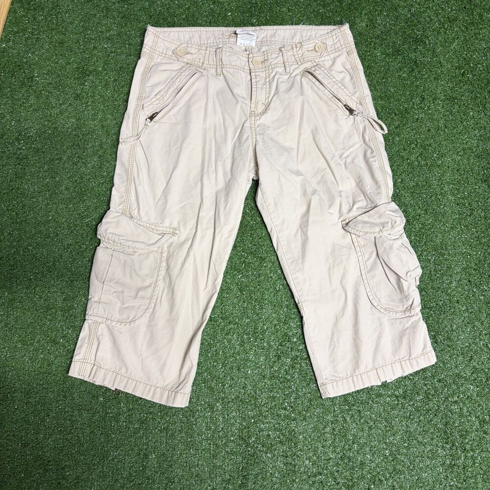Y2K Jordache Kids Pants Size 9/10 Tan Khaki Denim Retro 2000s Style